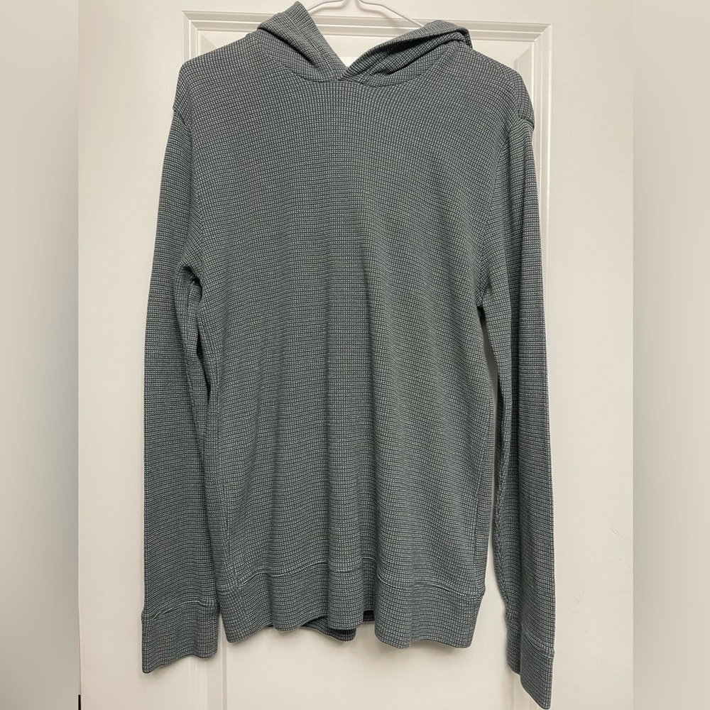 VINCE- Textured Thermal Pima Cotton Hoodie. Size small